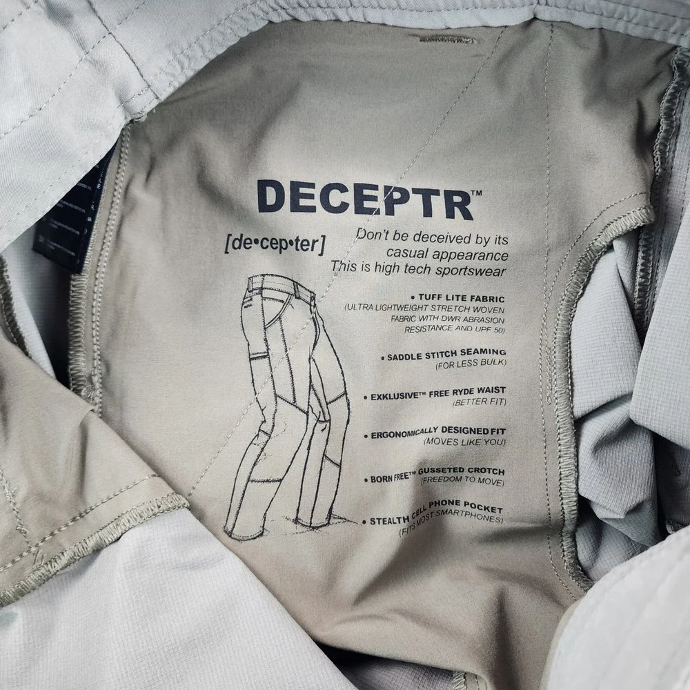 KUHL Deceptr Pants Mens 36x34 Khaki Tuff Lite Stretch Technical Hiking Outdoor